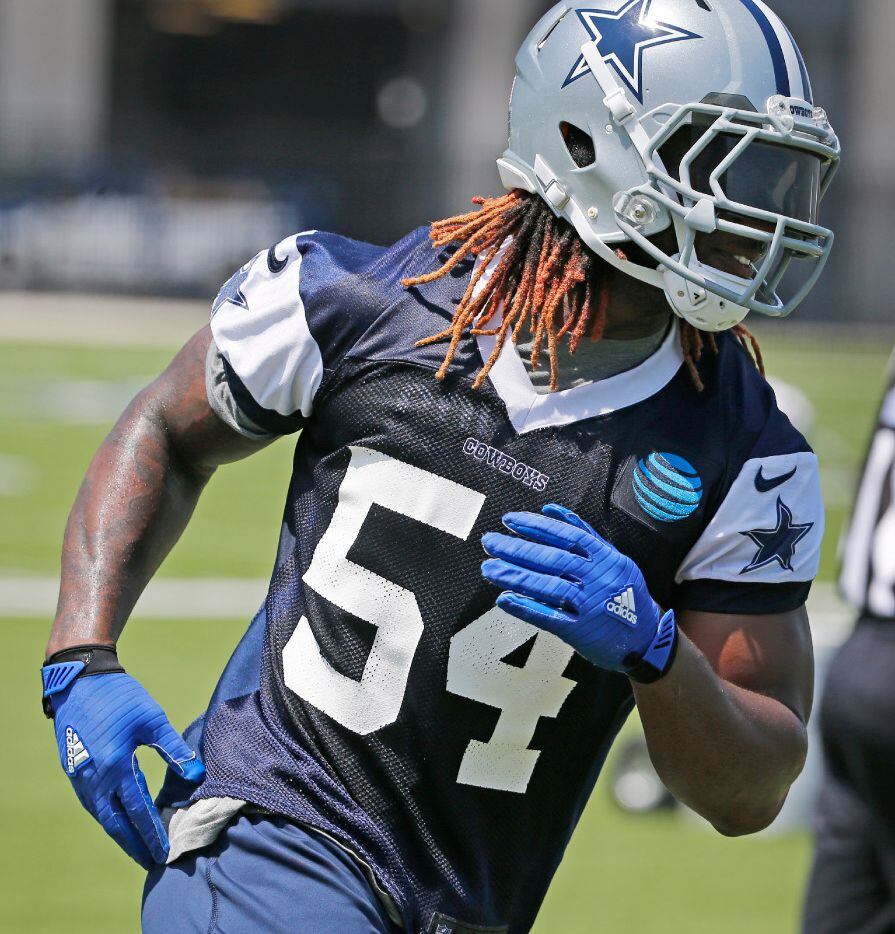 Dallas linebacker Jaylon Smith (54) is pictured during the Dallas Cowboys full-squad minicamp practice at the Star in Frisco, photographed on Thursday, June15, 2017. (Louis DeLuca/The Dallas Morning News)