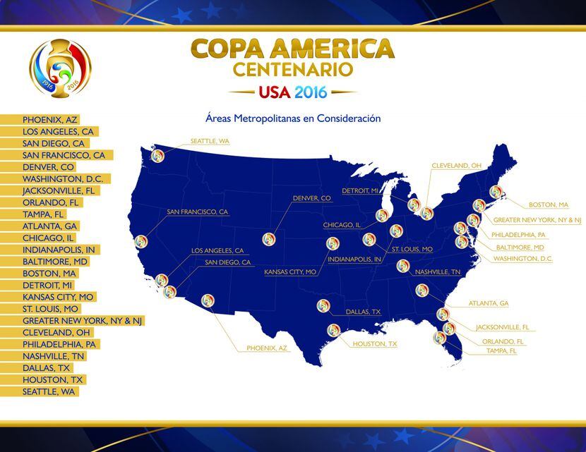 Estas áreas metropolitanas se habían candidateado para ser sede de la Copa América.