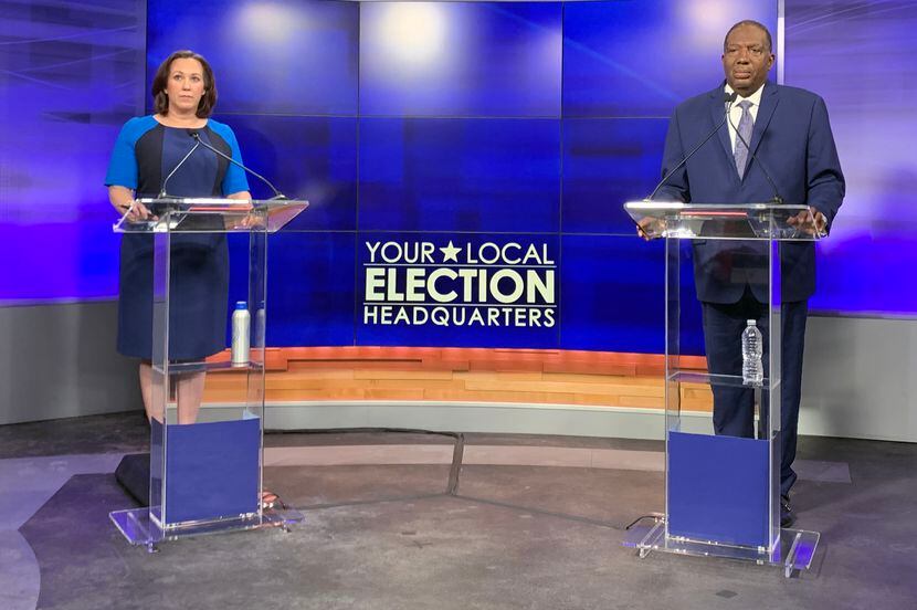 Decorated veteran MJ Hegar of Round Rock leads state Sen. Royce West of Dallas in their...