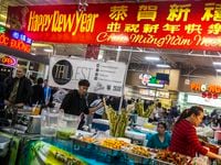 Several food venders filled Asia Times Square during the Lunar New Year Festival in Grand Prairie in 2019. Celebrations are planned this weekend in Arlington and Grand Prairie.