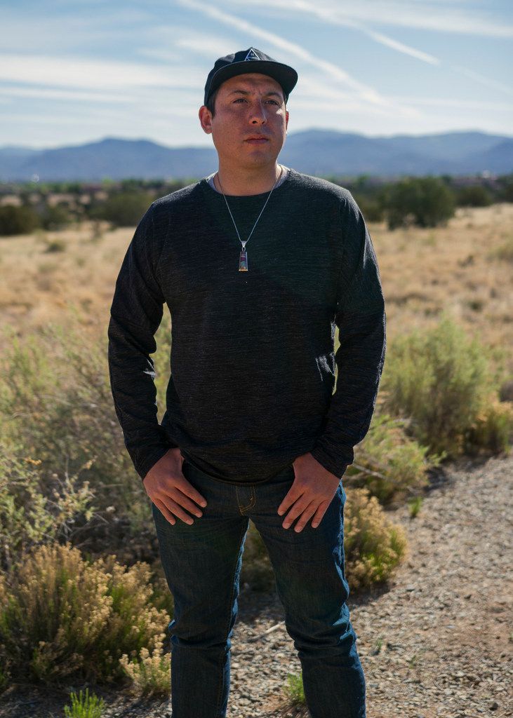 Tommy Orange at the Indian American Institute of Art in Santa Fe, N.M., where he teaches,...