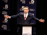 Sen. Ted Cruz in the first debate of the 2018 Senate race, at McFarlin Auditorium at SMU in Dallas on Sept. 21, 2018.
