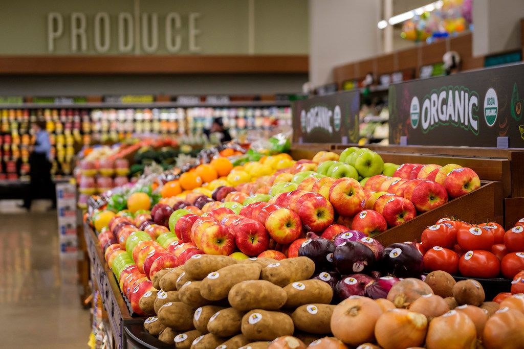 Fresh produce at the new Tom Thumb at the Union on Wednesday, April 10, 2019, in Dallas....