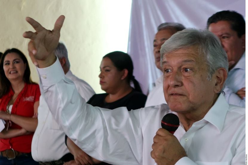 El candidato del partido Morena Andrés Manuel López Obrador. AGENCIA REFORMA
