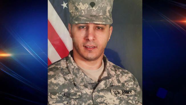 Spc. Dhaifal Ali, 34, of Arlington, died after being swept away by strong currents during...