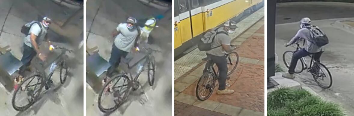 The suspect rode off on a bike on July 19 and remains at large, police said.