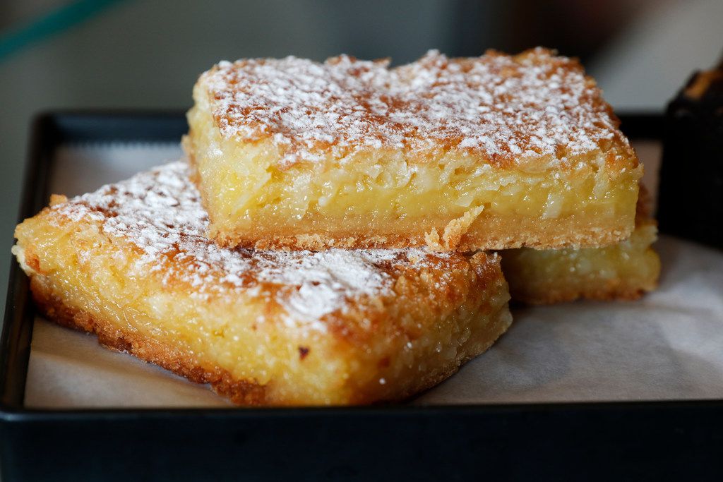 Coconut lemon bars are served at Local Press + Brew in Dallas on Monday, September 25, 2017....