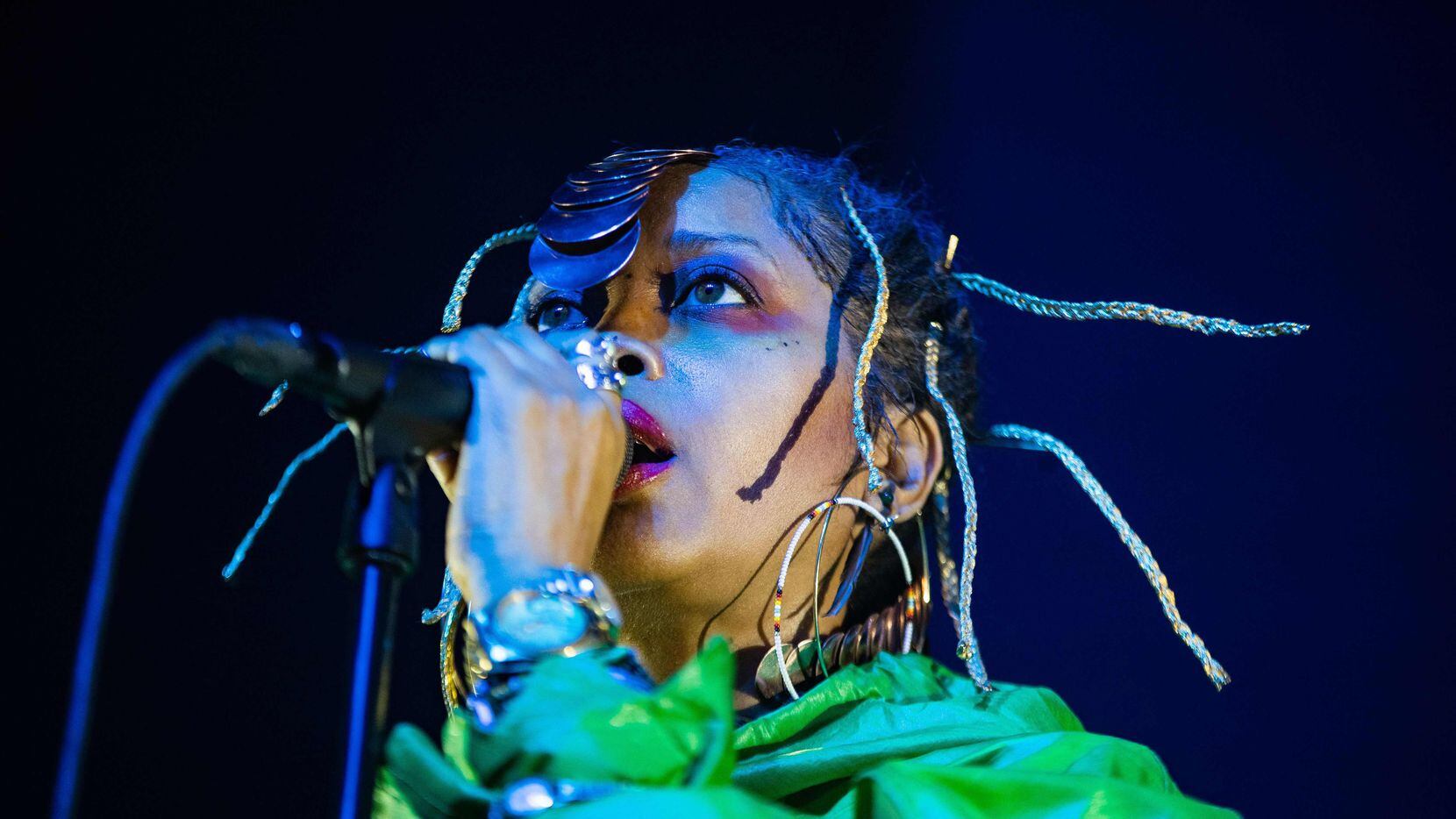 Erykah Badu performs at pop venue 013 in Tilburg, the Netherlands, on Aug. 12, 2019.