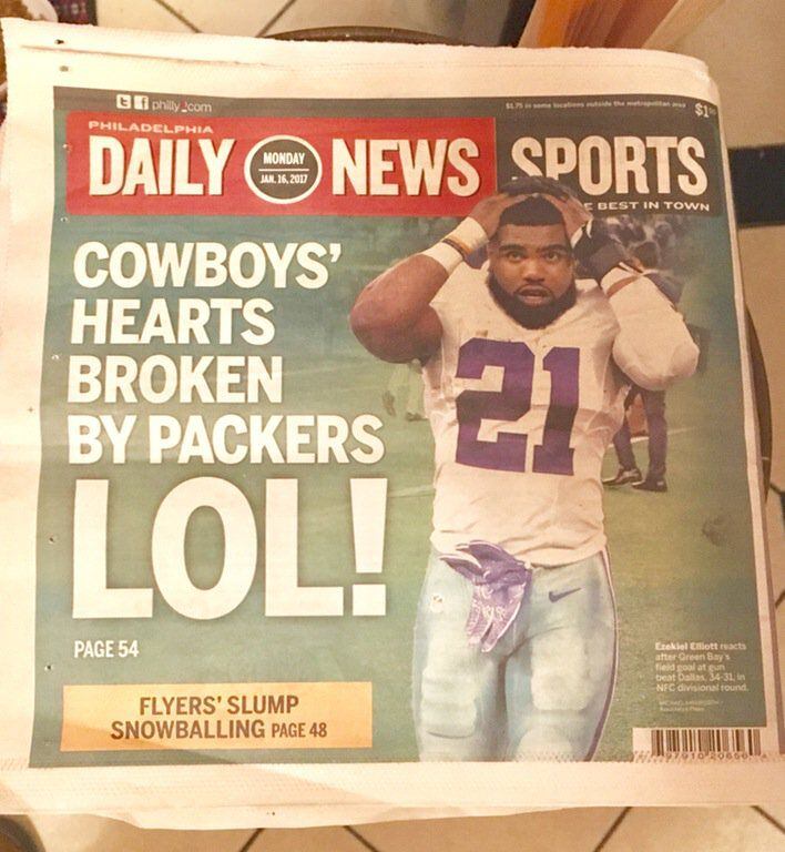 Monday's Philadelphia Daily News sports front