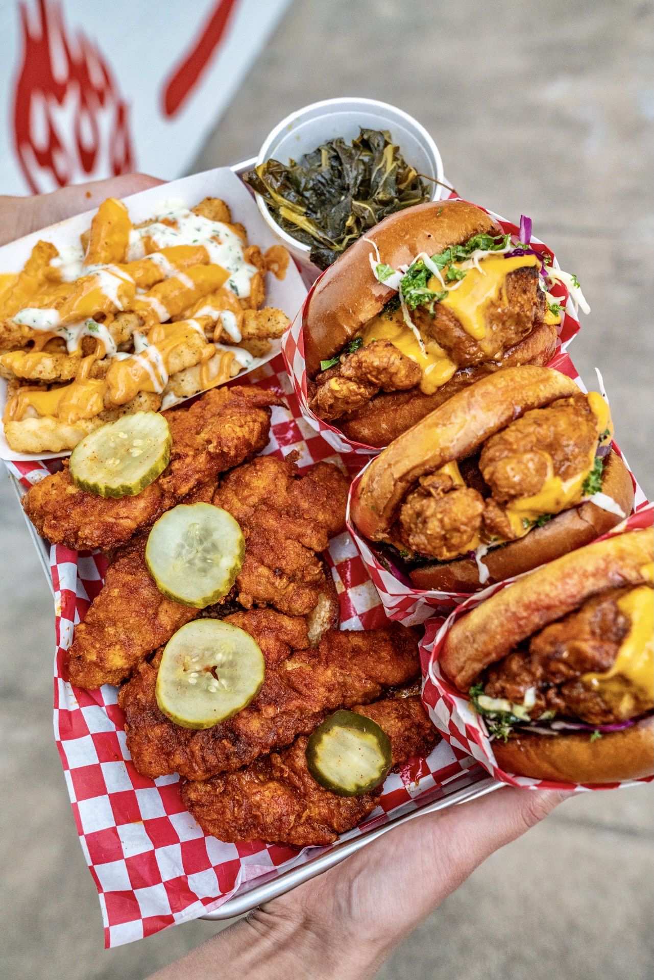Lucky's Hot Chicken has a short menu of fried chicken, both hot and not. The second Lucky's opens in Dallas, across the street from SMU, in April 2021.