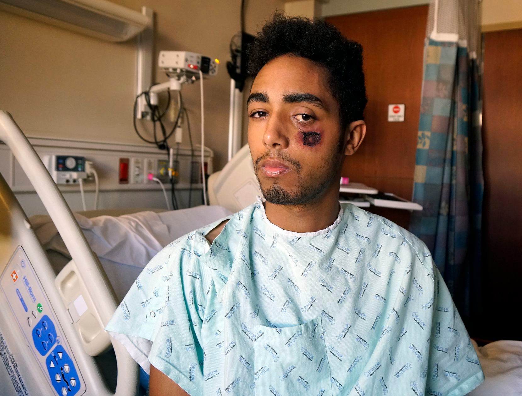 Vincent Doyle was struck by a so-called less lethal bullet during a protest in downtown Dallas.