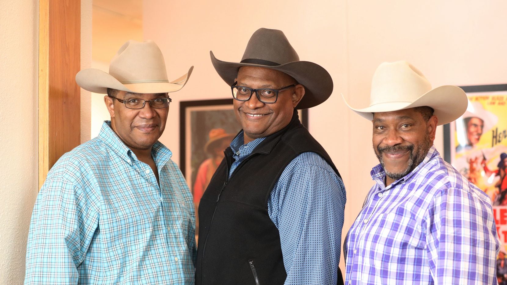 From left, Robby Hearn, Harlan Hearn and Wendell Hearn, sons of rodeo Hall of Famer Cleo Hearn.