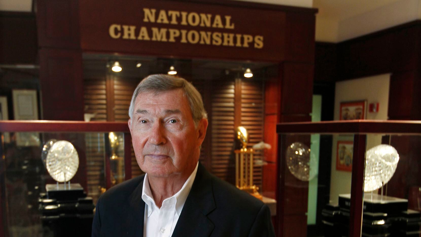 9/8/10 -  University of Texas athletic director DeLoss Dodds in the Longhorn football trophy...