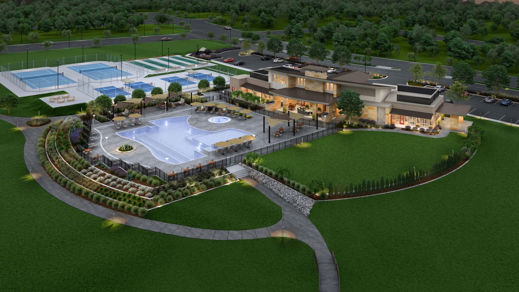 Del Webb's Trinity Falls community will have a 12-acre amenities center.