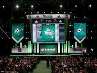 Dallas Stars work before picking Albin Eriksson with the 44th pick from the SHL during day...