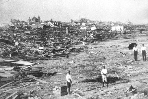 Galveston in the wake of the September 1900 storm. 