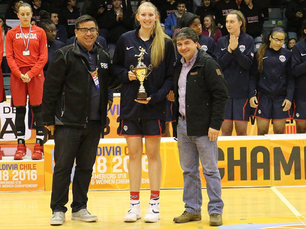 Lauren Cox from Flower Mound was named the MVP of the FIBA Americas U18 Championship on July...