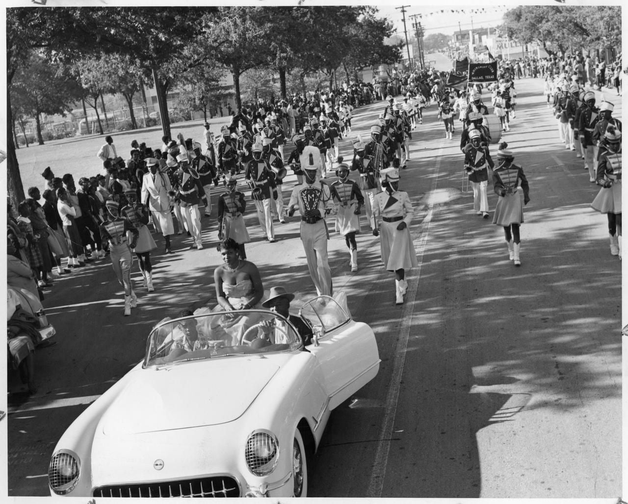 
A parade held during "Negro Achievement Day" at Fair Park. On one designated day,...