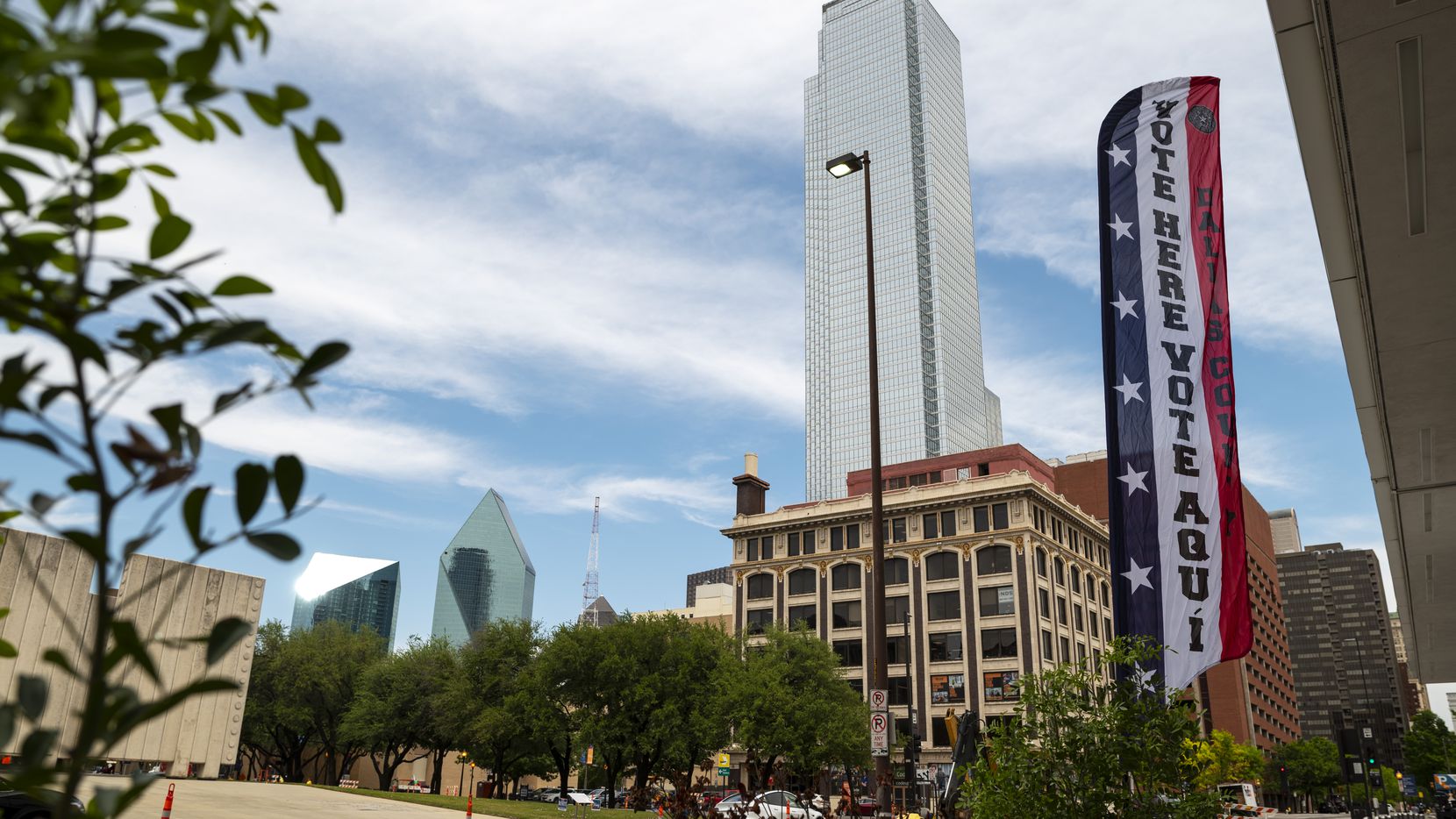 A voting location in downtown Dallas.