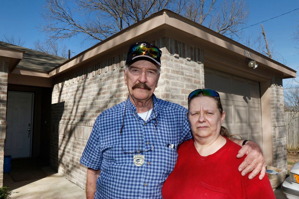 Jimmy Isbell, 75, and wife Deborah Isbell, 58, are still waiting on fixes to their house, which was built through a city program to demolish and rebuild dilapidated houses owned by people with limited incomes. They say their house is riddled with problems, including missing rain gutters. 