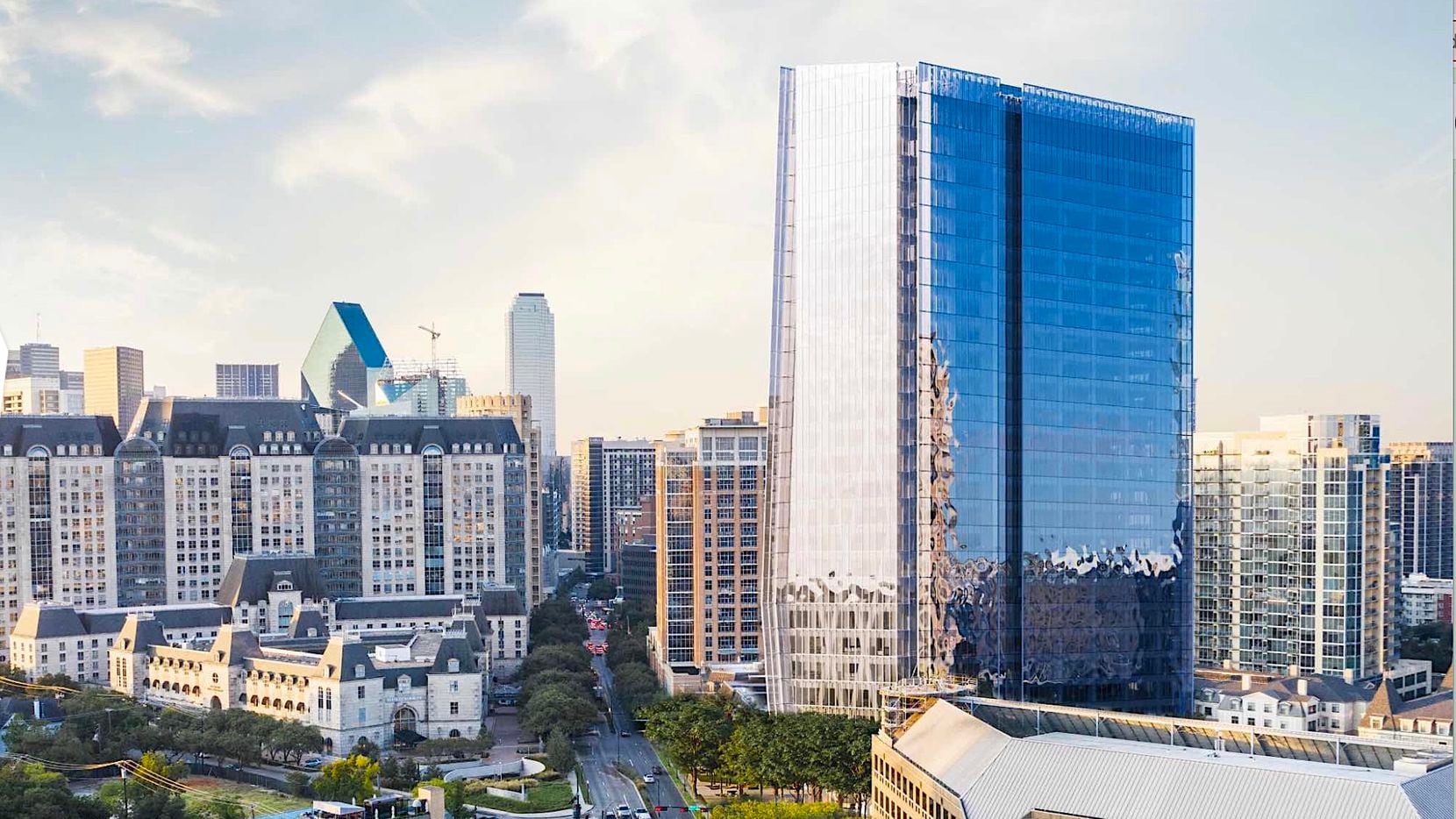Granite Properties 23Springs office tower is under construction next to The Crescent in...