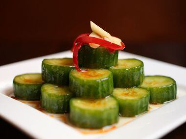 Cucumber salad at Wu Wei Din Chinese Cuisine  (Rose Baca/Staff Photographer)