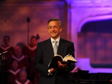 This undated photo provided by First Baptist Church shows the Rev. Robert Jeffress.