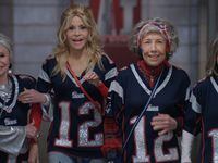 In "80 for Brady," Rita Moreno (from left), Jane Fonda, Lily Tomlin and Sally Field play...