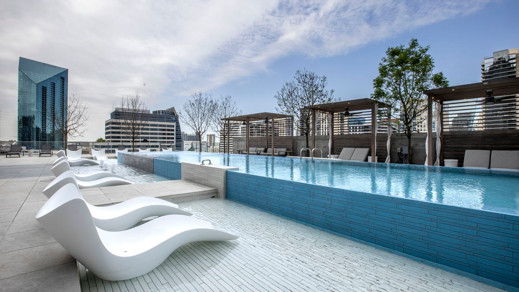The 11th floor pool area of the Atelier, a new 41-story luxury residential building in the...