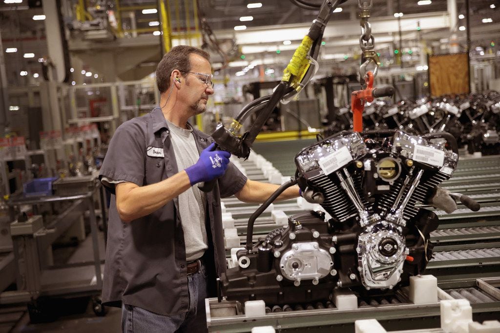 Harley-Davidson motorcycle engines are assembled at the company's Powertrain Operations...