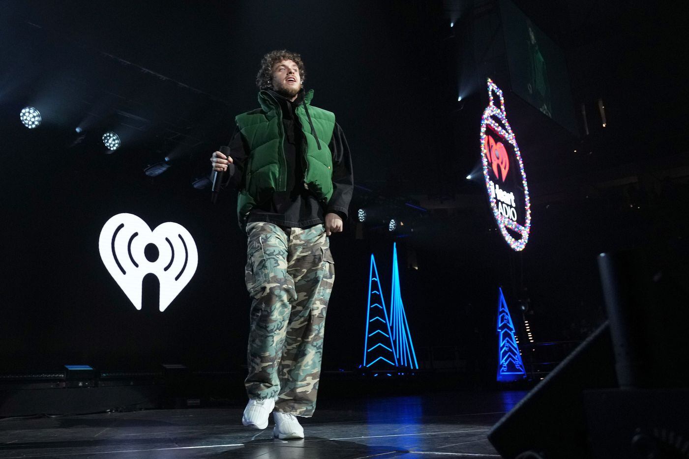 Jack Harlow performs onstage during iHeartRadio 106.1 KISS FM's Jingle Ball 2022 in Fort...