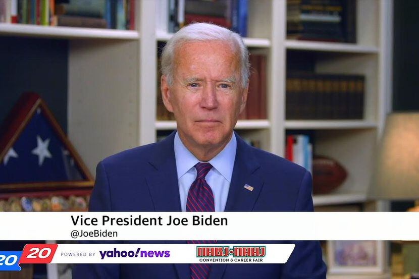 El exvicepresidente y candidato presidencial demócrata Joe Biden fue entrevistado por el...