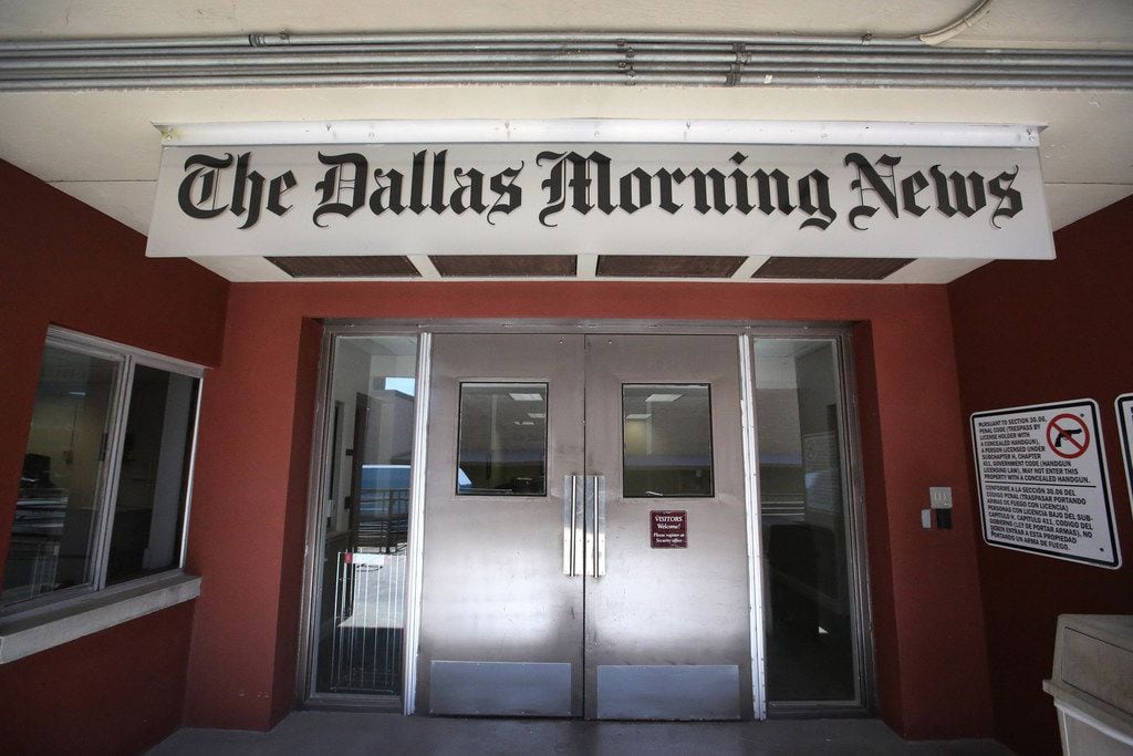 A look at the back dock entrance as the moving process continues at the Dallas Morning News...