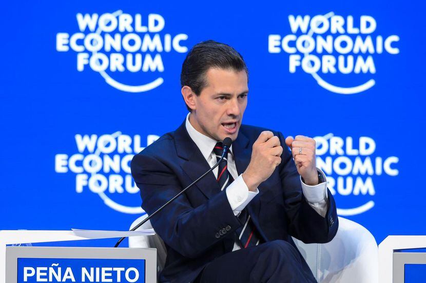 Enrique Peña Nieto afirmó en el foro económico mundial en Davos, Suiza, que su país quiere...