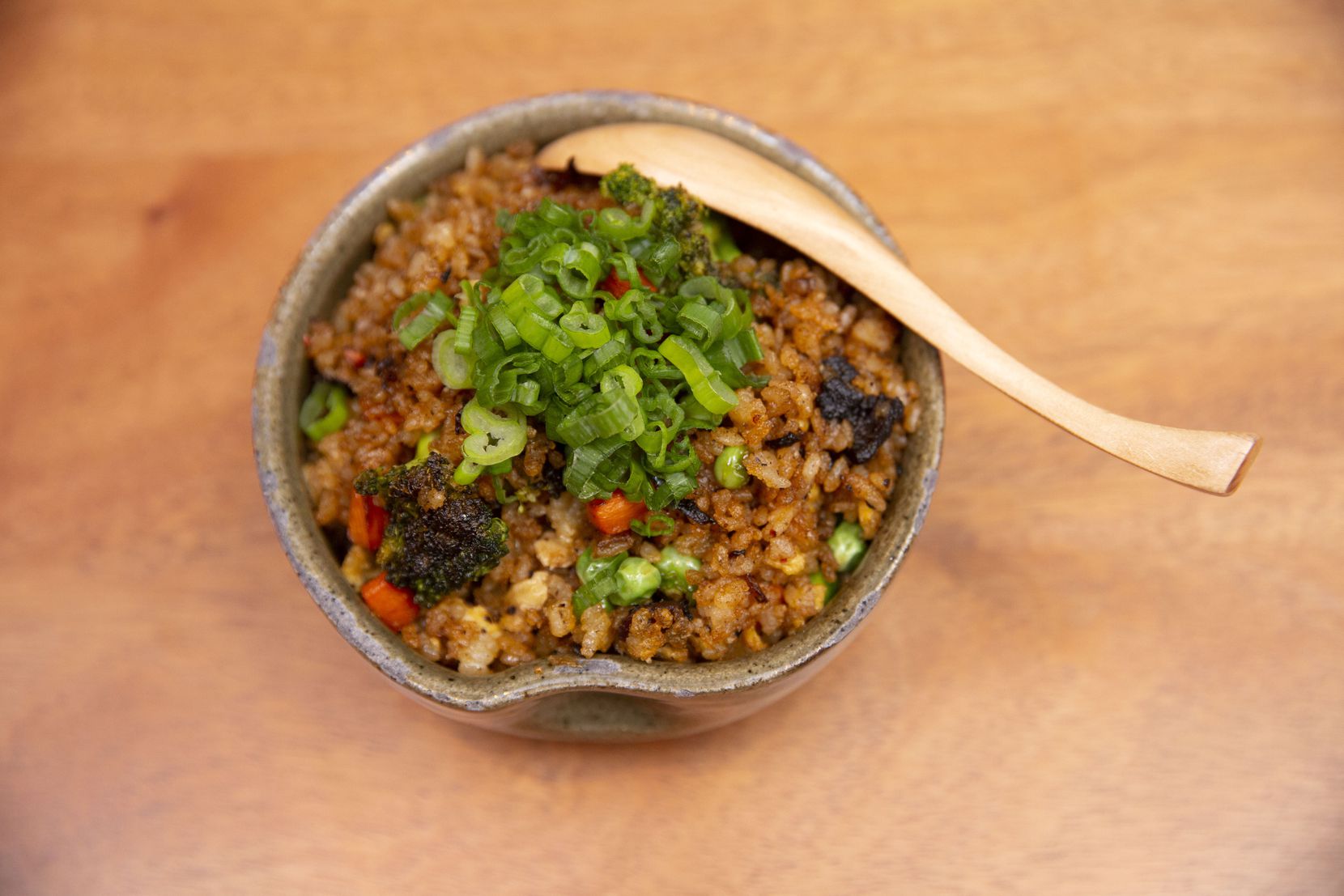 Chahan, a rich version of fried rice made with koji bacon