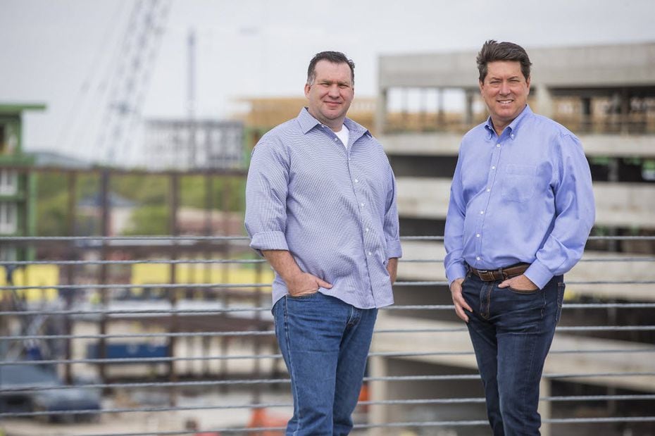 Randy DeWitt and Jack Gibbons of Front Burner restaurants, who are building a three-story...
