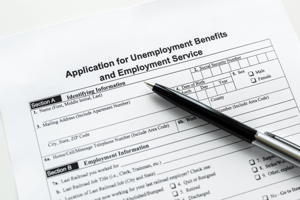 Formulario para solicitar ayuda por desempleo.