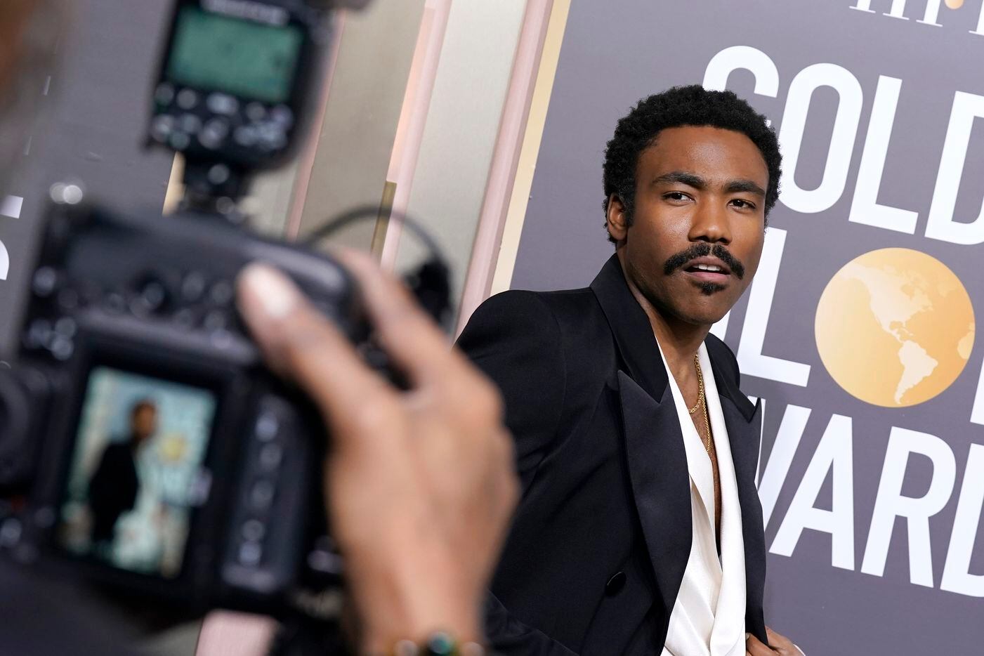 Donald Glover arrives at the 80th annual Golden Globe Awards at the Beverly Hilton Hotel on...