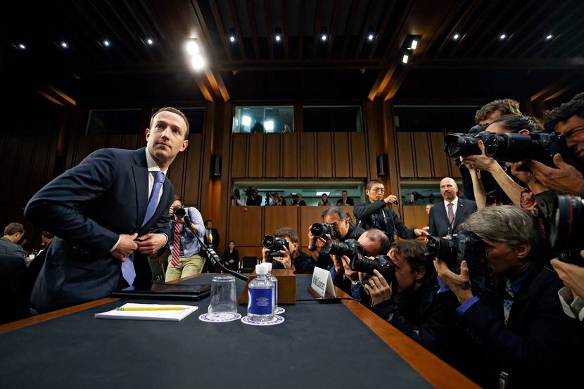 Facebook CEO Mark Zuckerberg testified at a Senate hearing in Washington and apologized for...