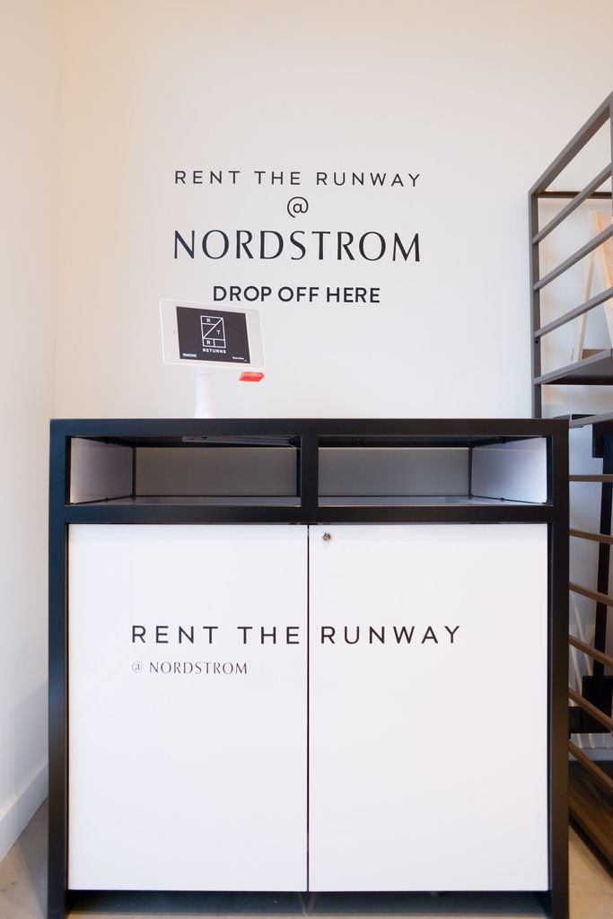 Rent The Runway return box inside Nordstrom.Melrose Local Los Angeles CA