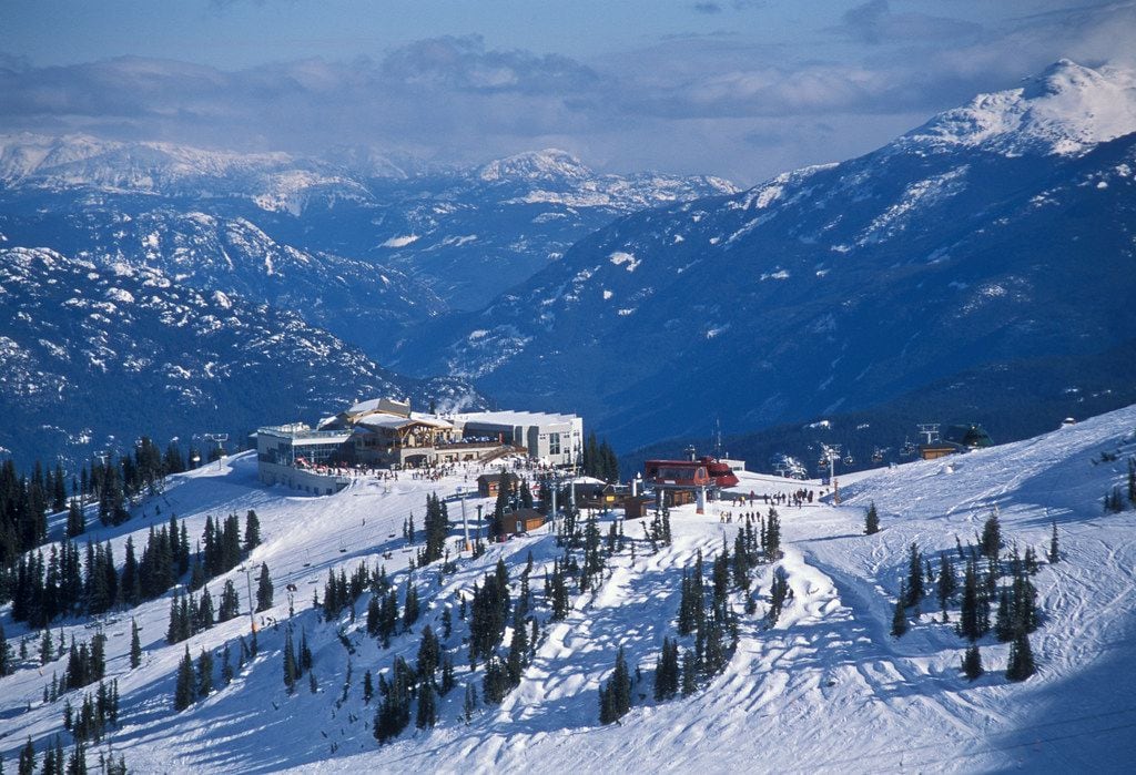 The Roundhouse Lodge sits above the village at British Columbia's Whistler Blackcomb.  To...