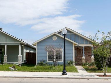 Houses on the 4700 block of Spring Avenue were  built by Community Housing Development...