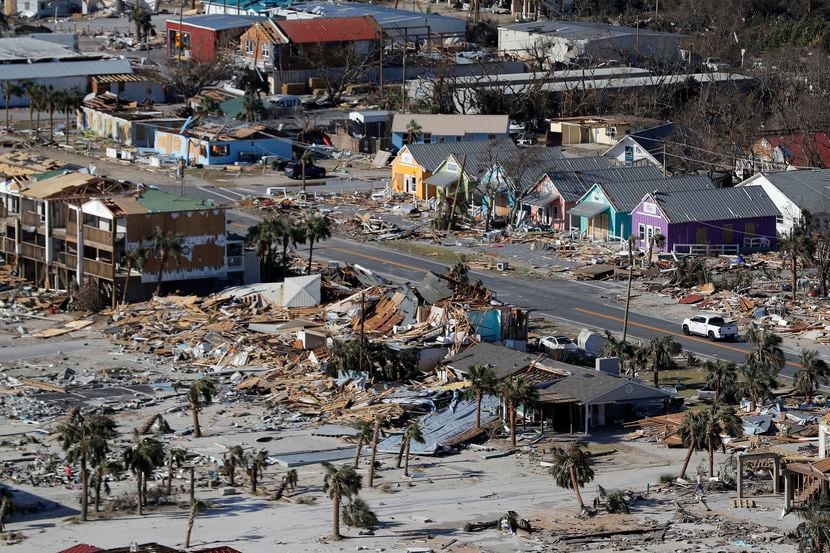 La playa de Mexico Beach en Florida fue devastada por el Huracán Michael en octubre del...