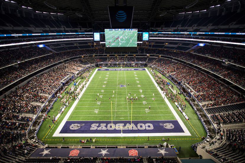 Lake Travis faces The Woodlands during the first half of the UIL Class 6A Division I state...
