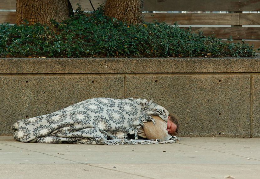 Lisa Kelso, who said she had been on the street for more than a year, sleeping on the...