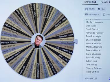 Mike Bowman’s face is at the center of an online game used to spin for cash prizes during...