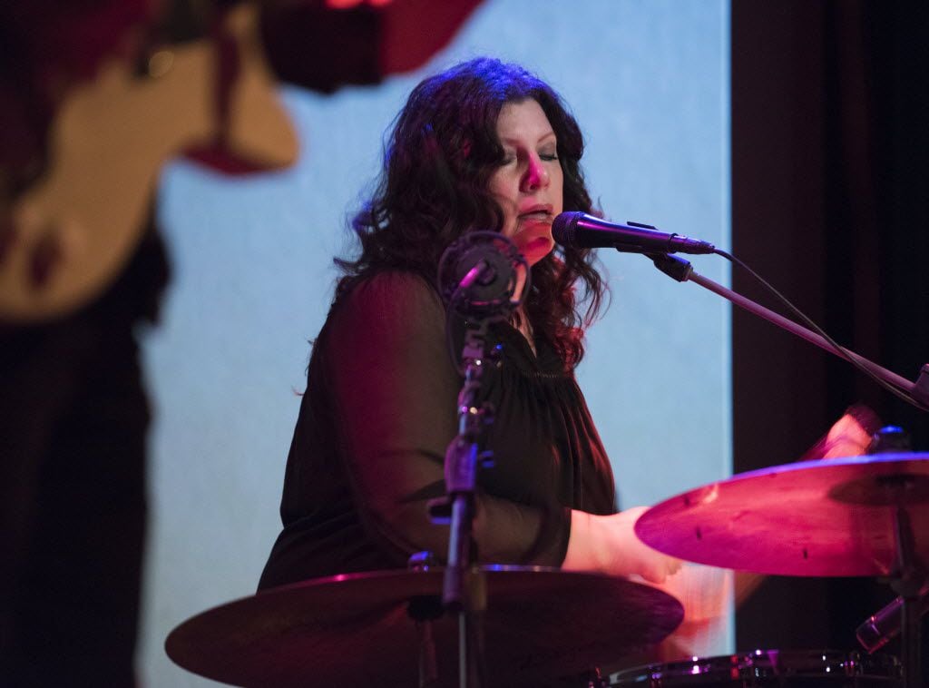 Mimi Parker, drummer for the indie rock back Low performs at The Kessler Theater on...