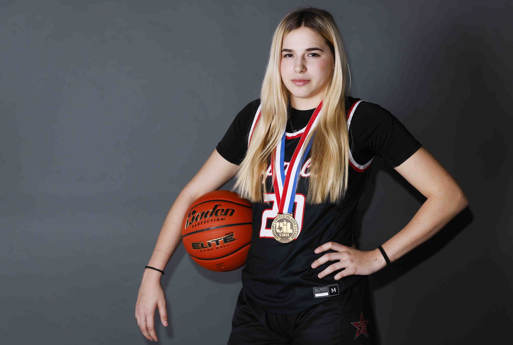 Coppell High School’s Julianna LaMendola, All-Area Girls Basketball Player of the Year,...