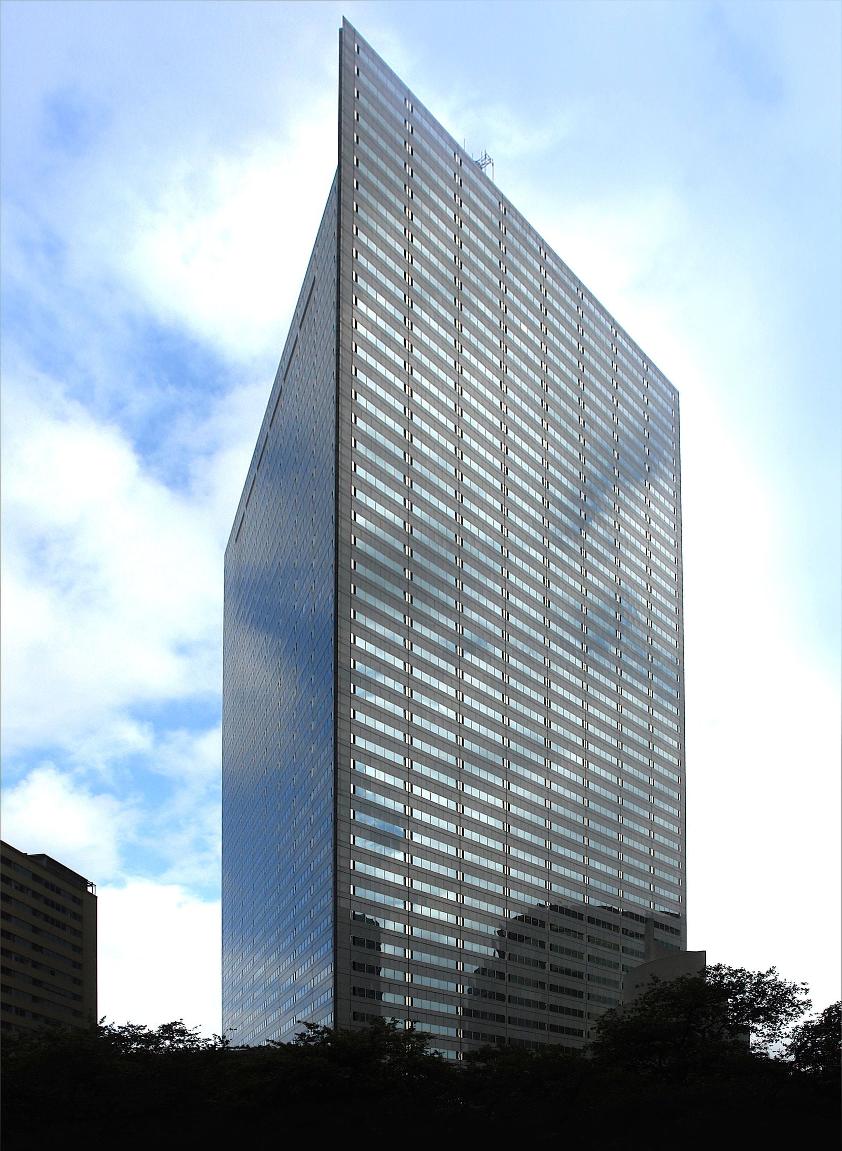 The Energy Plaza tower on Bryan Street was designed by architect I.M. Pei and Partners.