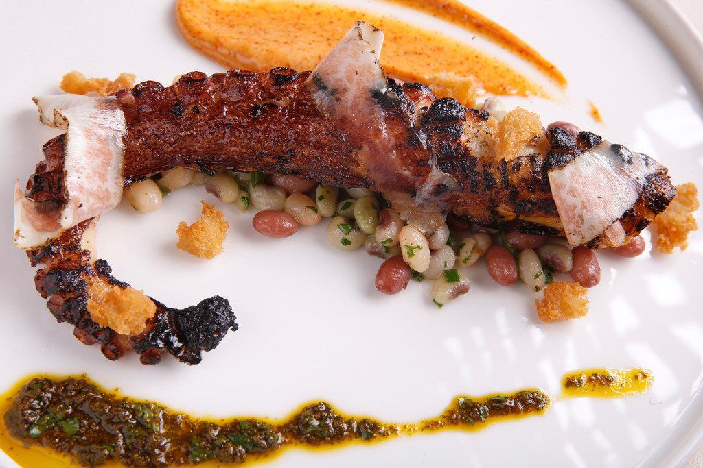 Charred Octopus with fresh beans